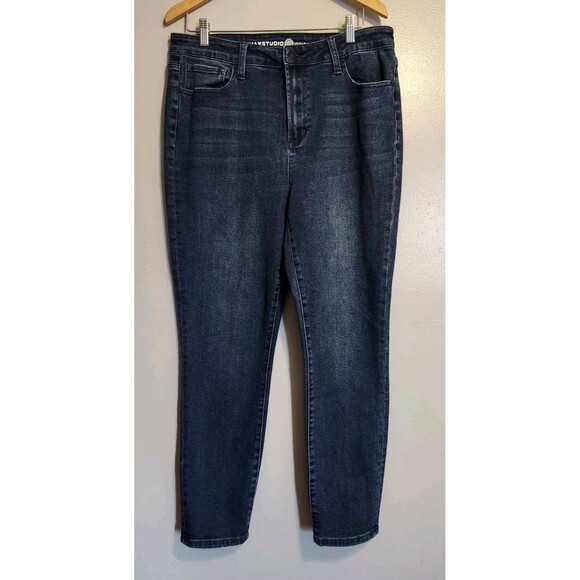 Max Studio Womens Jeans Size 16 High Rise Skinny Medium Wash Stretch - Picture 1 of 6